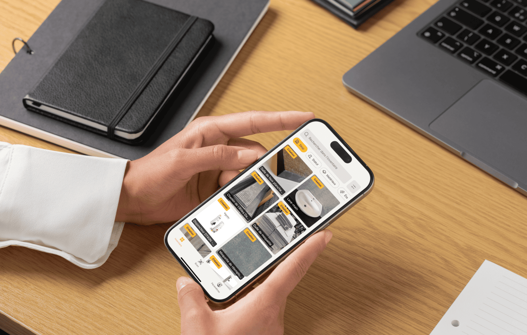 Mockup utilisation téléphone
